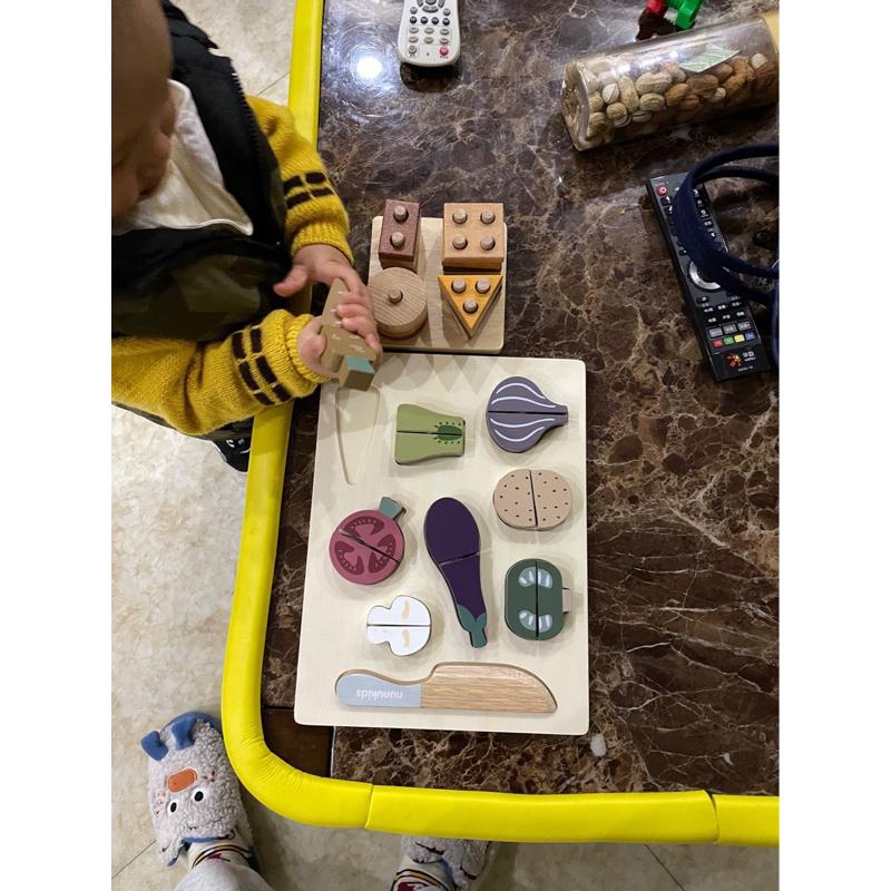 現貨 nunukids高品質平面蔬菜切切樂 過家家玩具木製玩具組-細節圖6