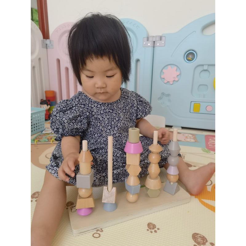 現貨 ins北歐風兒童幾何形狀配對蒙特利梭教具 顏色認知玩具-細節圖5