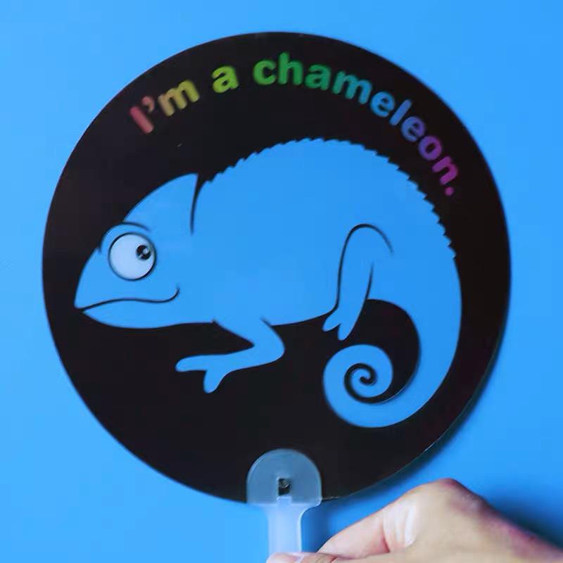 現貨 顏色認知變色龍手舉牌兒童蒙氏感官啓蒙課堂遊戲益智玩具-細節圖3