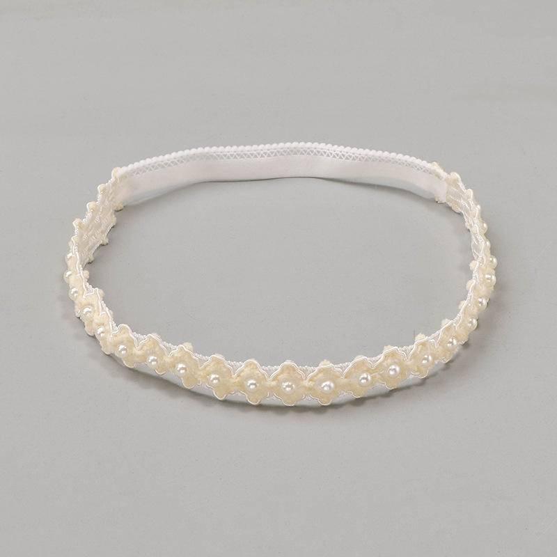 現貨 韓版純手工製白蕾絲花環公主髮帶-細節圖9