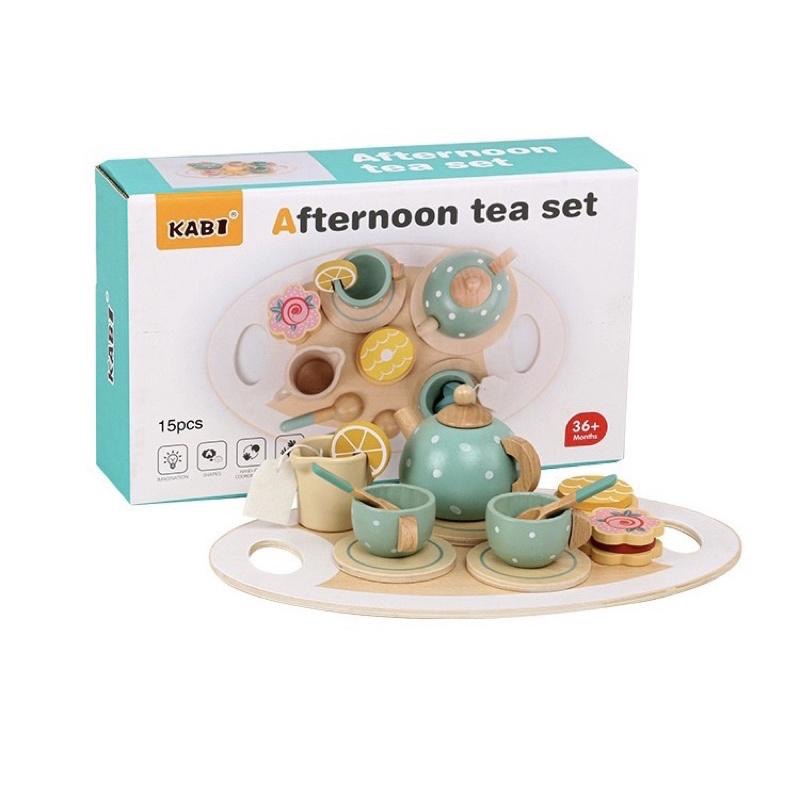 台灣現貨免運KABI八件組出口高品質兒童仿真下午茶木製玩具-細節圖2
