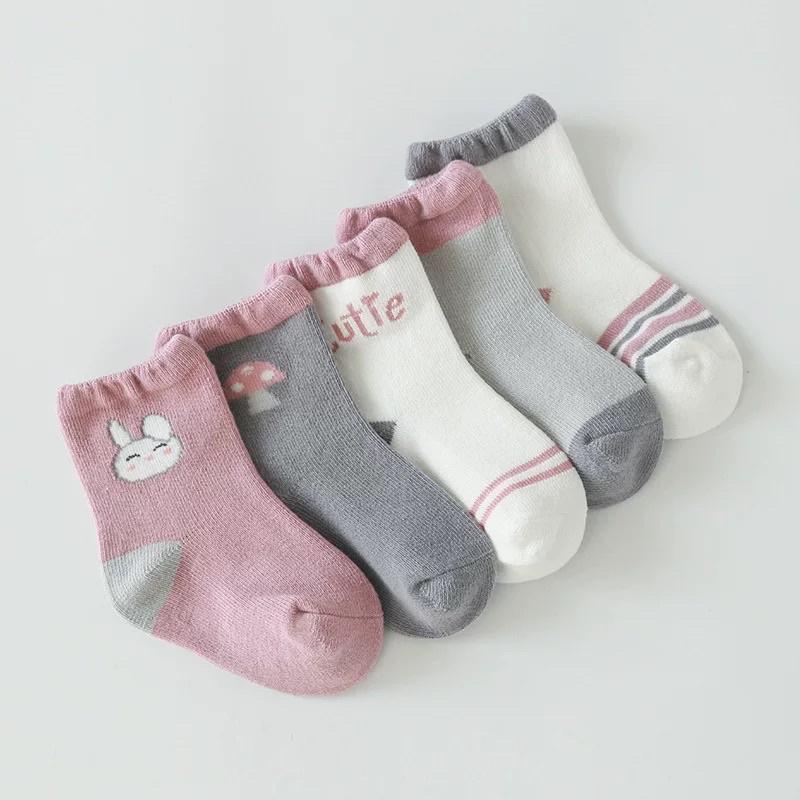 現貨 兒童0-5歲襪子秋冬精梳棉卡通提花襪-細節圖3