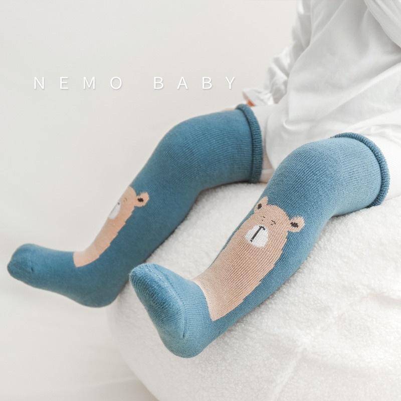 現貨 新款舒適高彈力男女寶寶無後腳根長襪子-細節圖2