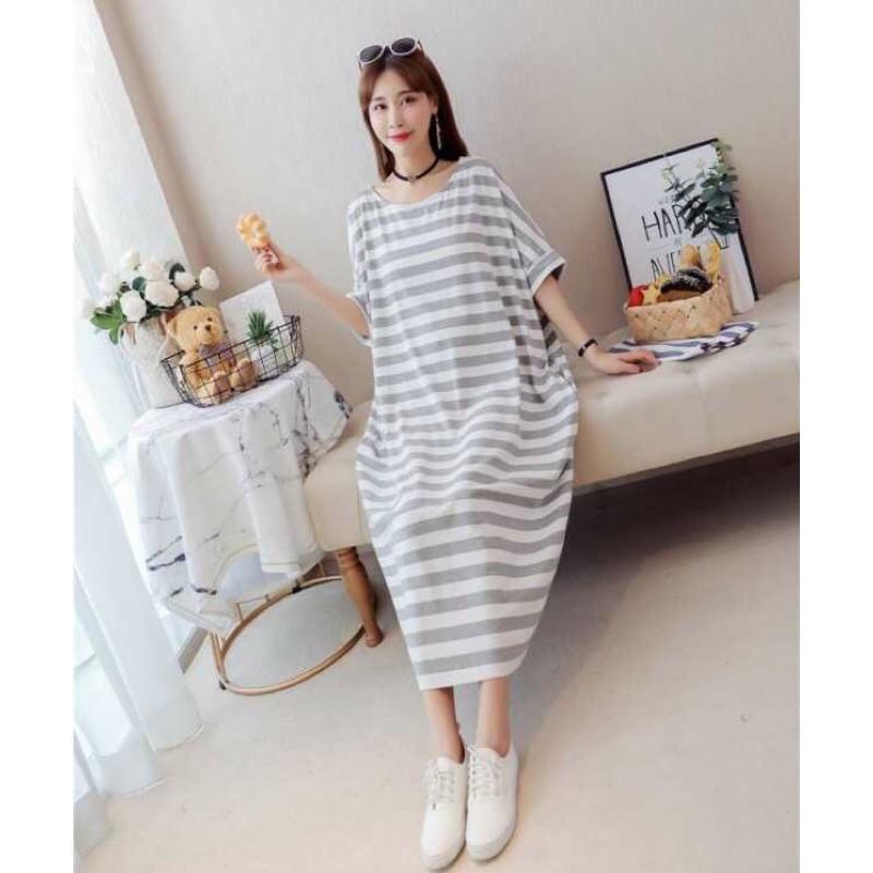 ［哺乳衣］L現貨 夏季新款歐美大碼100kg可穿寬鬆純棉哺乳裙-細節圖2