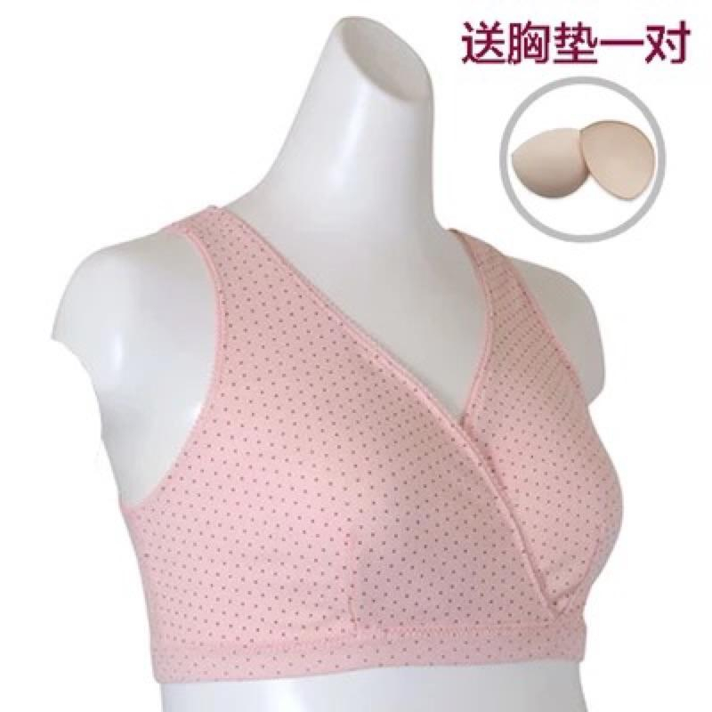 現貨 日系交叉背心式睡眠哺乳純棉無鋼圈孕婦哺乳內衣薄款舒適-細節圖4