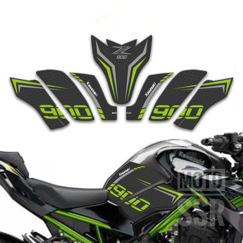 重機Kawasaki Z900油箱貼 防刮貼 適用川崎Z900油箱貼 魚骨貼改裝川崎 車貼 防滑貼 貼紙-細節圖2