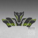 重機Kawasaki Z900油箱貼 防刮貼 適用川崎Z900油箱貼 魚骨貼改裝川崎 車貼 防滑貼 貼紙-規格圖7