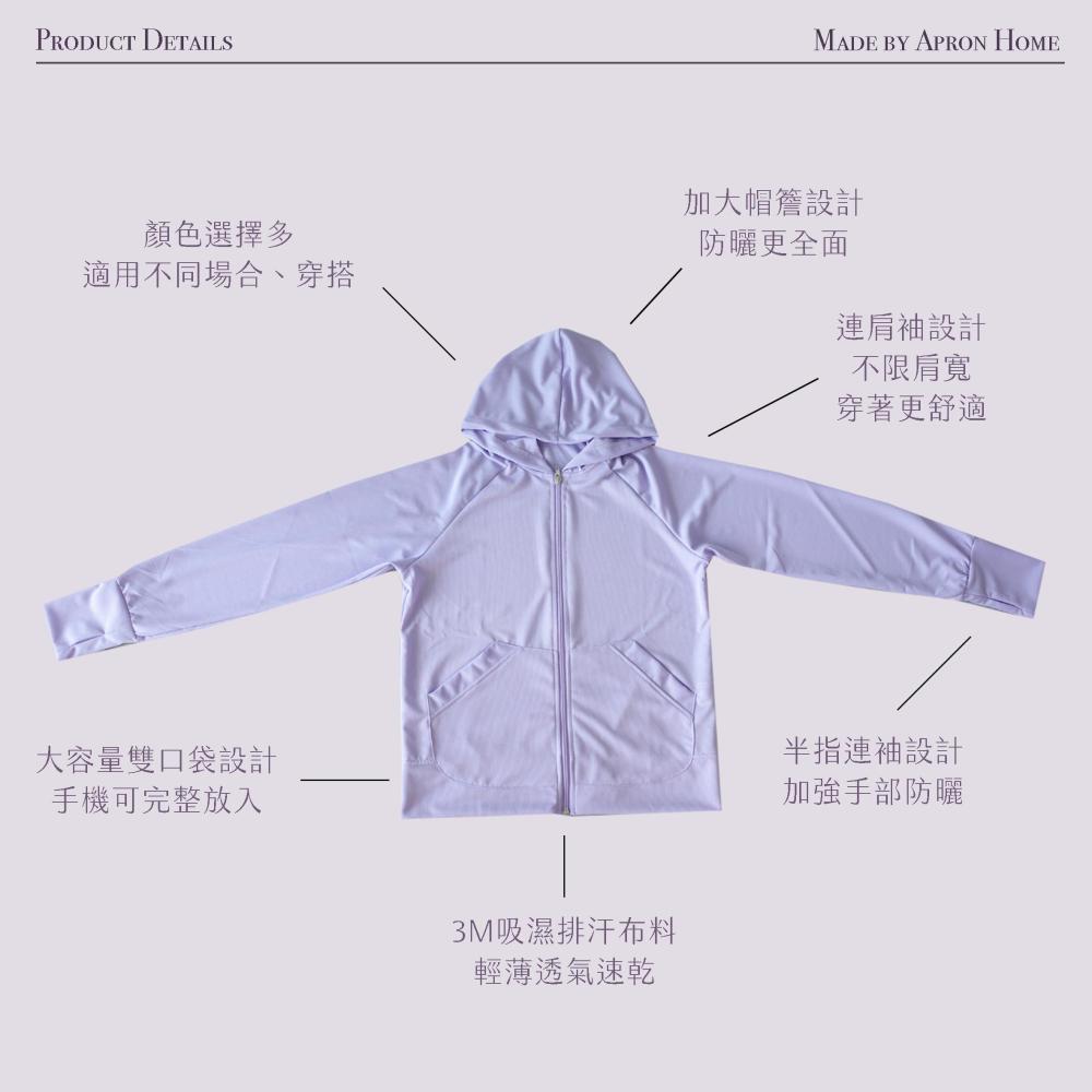 ⚡️UPF50+防曬認證台灣製⚡️3M吸濕排汗防曬外套｜快速出貨 抗UV 立領 連帽 A級防曬 寬鬆 機能 紫外線-細節圖2