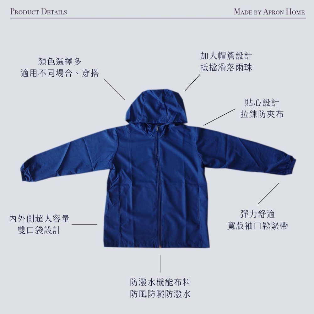 ⚡️台灣製快速出貨⚡️機能防潑水風衣外套｜立領 風衣 輕量 抗UV 防風 防潑水 運動 大碼 登山 戶外運動 男女-細節圖3