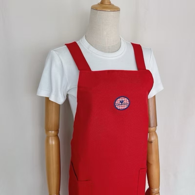 圍裙家⚡️台灣製快速出貨⚡️小工作服｜工作圍裙 日式 烘焙 廚房 客製LOGO 工作服 餐飲圍裙 素色圍裙-規格圖6