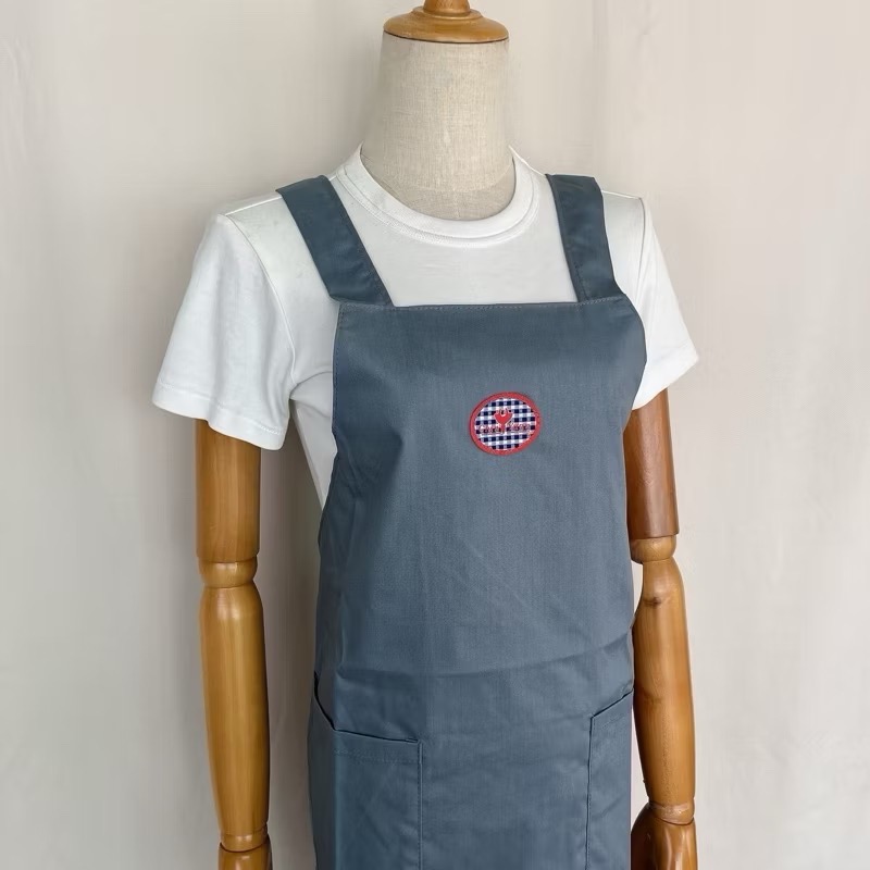 圍裙家⚡️台灣製快速出貨⚡️小工作服｜工作圍裙 日式 烘焙 廚房 客製LOGO 工作服 餐飲圍裙 素色圍裙-規格圖6