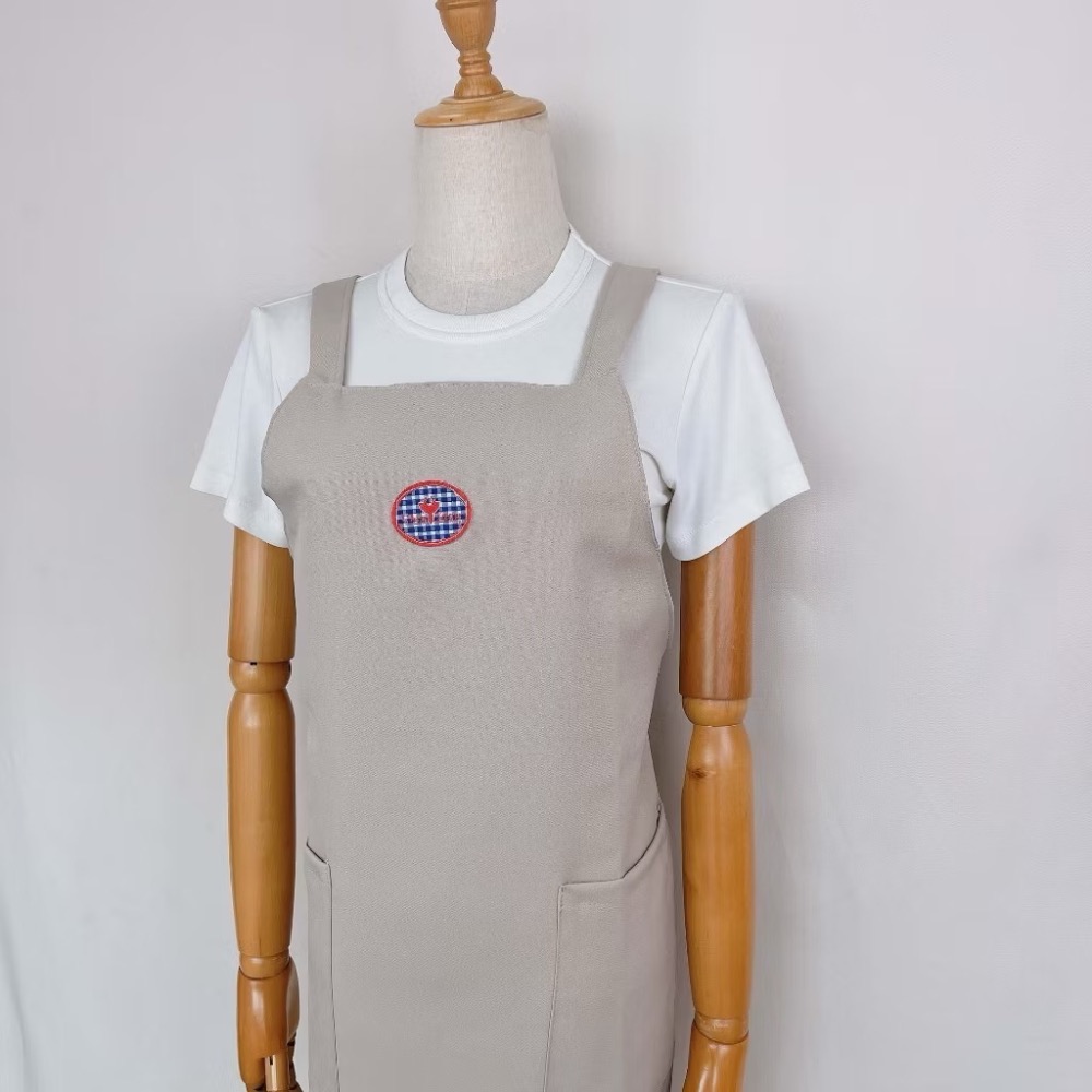 圍裙家⚡️台灣製快速出貨⚡️小工作服｜工作圍裙 日式 烘焙 廚房 客製LOGO 工作服 餐飲圍裙 素色圍裙-規格圖6
