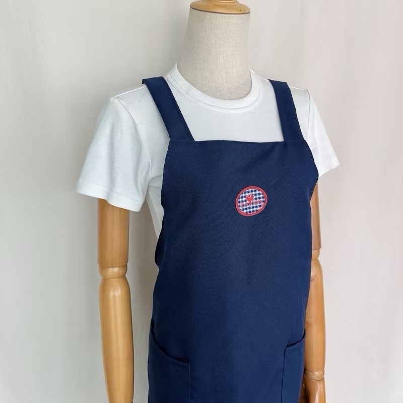 圍裙家⚡️台灣製快速出貨⚡️小工作服｜工作圍裙 日式 烘焙 廚房 客製LOGO 工作服 餐飲圍裙 素色圍裙-規格圖6