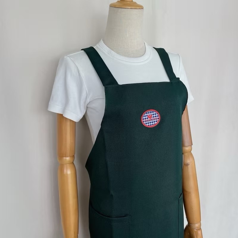 圍裙家⚡️台灣製快速出貨⚡️小工作服｜工作圍裙 日式 烘焙 廚房 客製LOGO 工作服 餐飲圍裙 素色圍裙-規格圖6