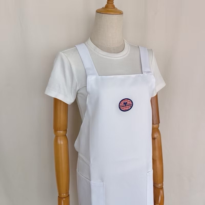 圍裙家⚡️台灣製快速出貨⚡️小工作服｜工作圍裙 日式 烘焙 廚房 客製LOGO 工作服 餐飲圍裙 素色圍裙-規格圖6