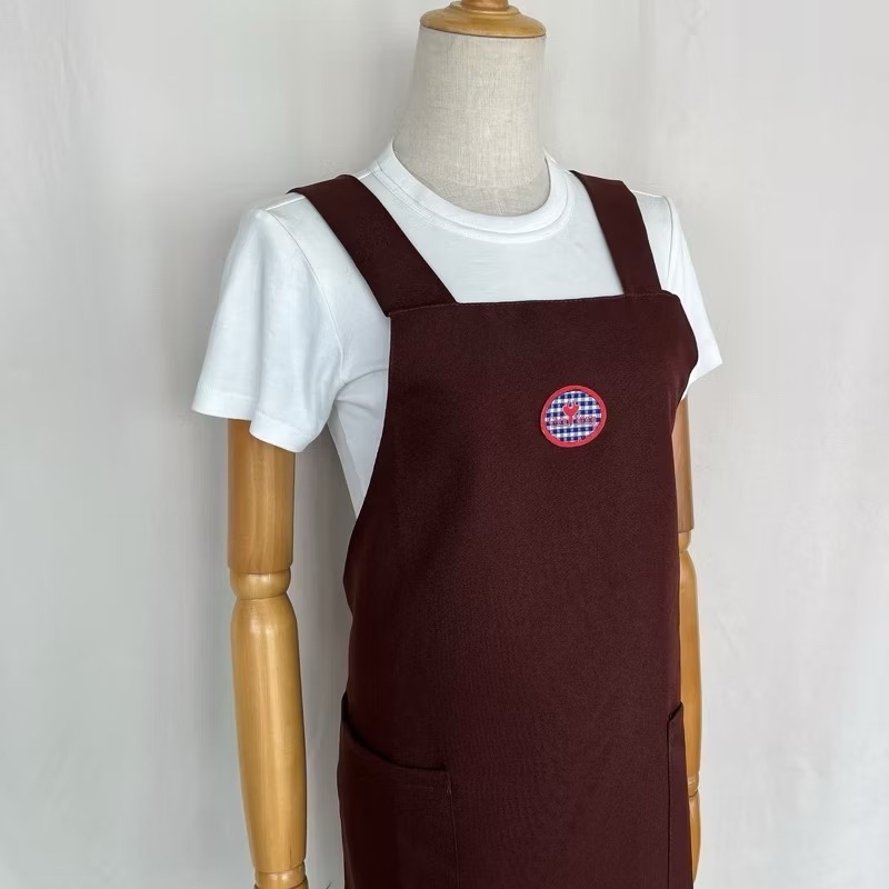 圍裙家⚡️台灣製快速出貨⚡️小工作服｜工作圍裙 日式 烘焙 廚房 客製LOGO 工作服 餐飲圍裙 素色圍裙-規格圖6