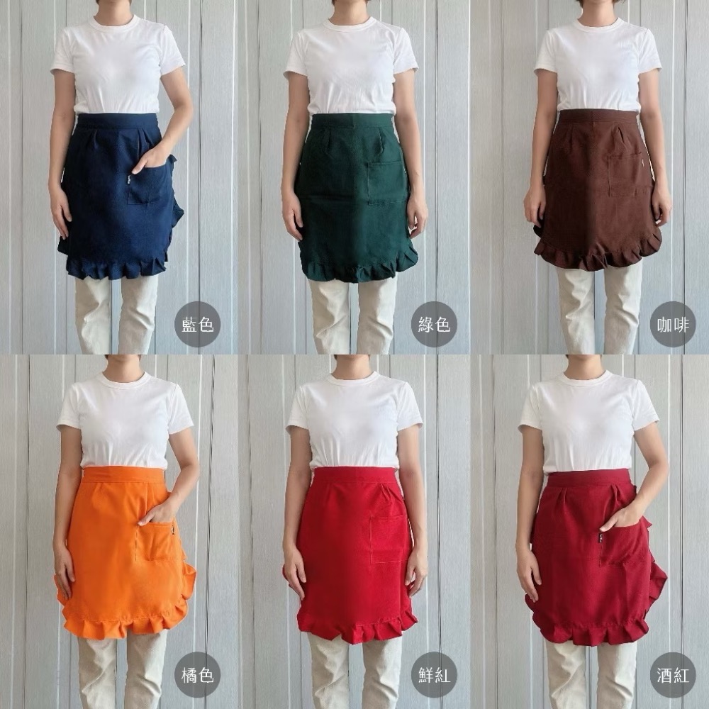 ￼圍裙家⚡️台灣製快速出貨⚡️多口袋半身圍裙-細節圖4