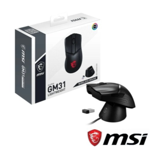 (廣大電腦) MSI CLUTCH GM31 LIGHTWEIGHT WIRELESS 超輕量無線電競滑鼠