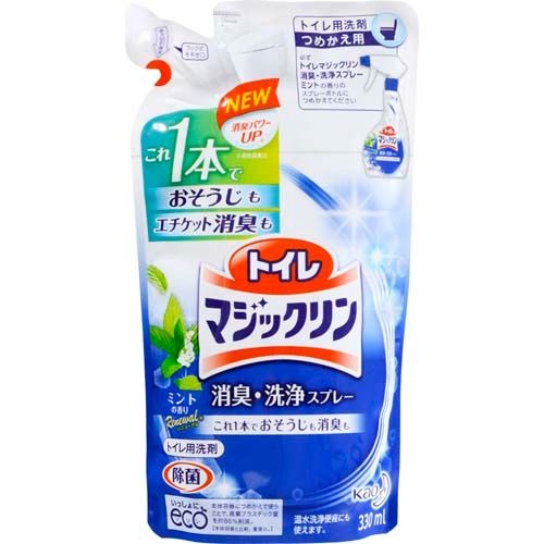 日本花王廁所消臭清潔劑 補充包330ml（玫瑰）/（柑橘薄荷香）/（薄荷）-細節圖3