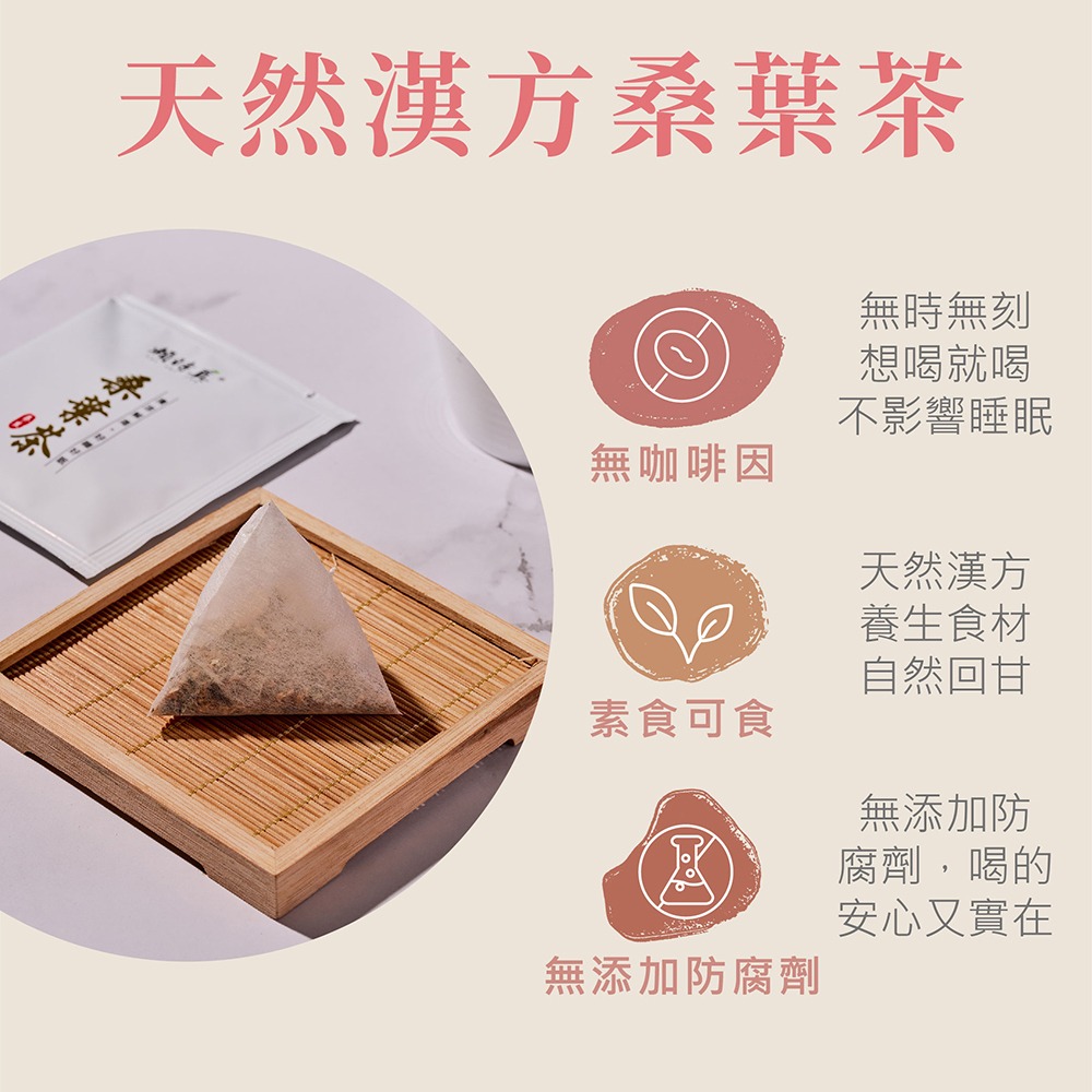 【竹楓藥局】賴時真 桑葉茶-天然gaba 漢方保養 茶包 8包/盒-細節圖4