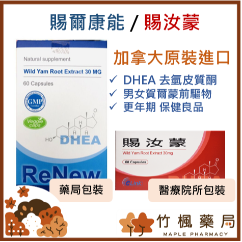 【竹楓藥局】領券折扣! DHEA 賜爾康能膠囊 60粒/盒  男女更年期保健-細節圖2