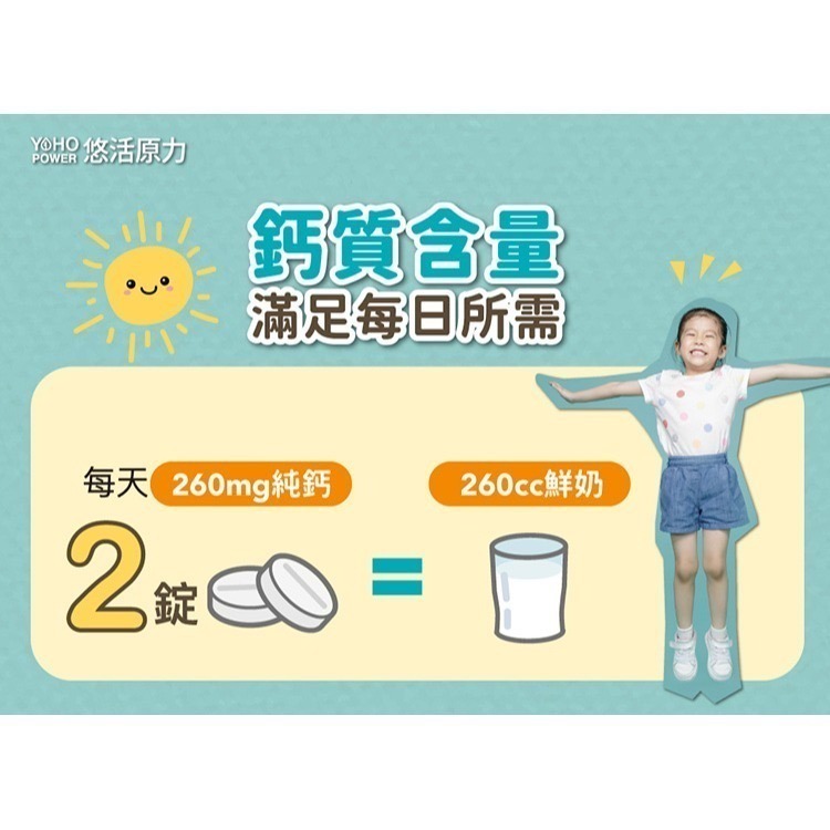 【竹楓藥局】2024 新包裝!! 悠活原力 小悠活兒童鈣咀嚼錠（45粒）-細節圖10