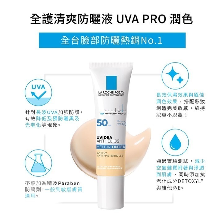 【竹楓藥局】理膚寶水 全護清爽防曬液UVA PRO 潤色30ml兩條 再送溫泉噴!!-細節圖5