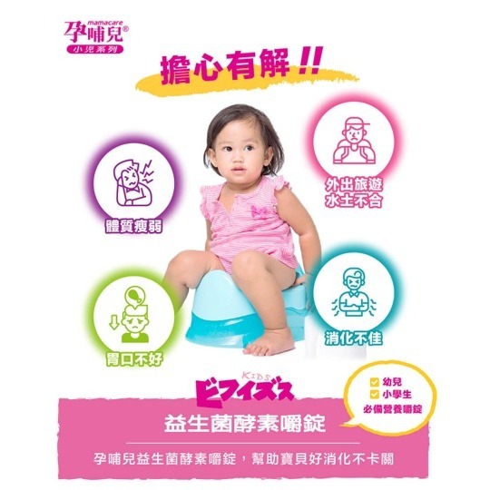 【竹楓藥局】領券折扣! 孕哺兒 小兒系列 小兒專用益生菌酵素 口嚼錠 乳酸口味 150粒-細節圖2