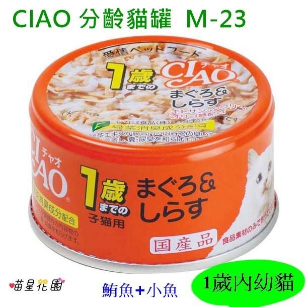 (超取限2箱)1歲內幼貓.CIAO雞肉營養罐☆喵星花園☆日本直送CIAO特齡罐/幼貓罐M-23鮪魚+小魚.M-24號雞肉-細節圖3