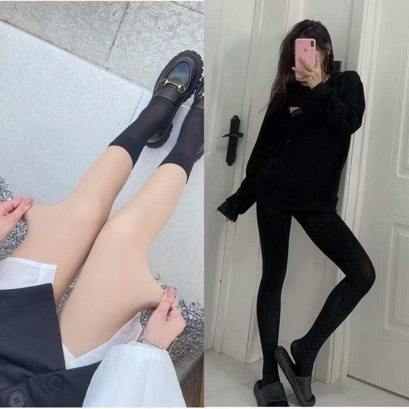 MICISTY 密汐皙迪 光腿神器 光腿襪 瘦腿襪 褲襪 絲襪 保暖 加絨 秋冬加絨 假透膚 黑絲襪 黑絲光腿襪 美肌-細節圖3