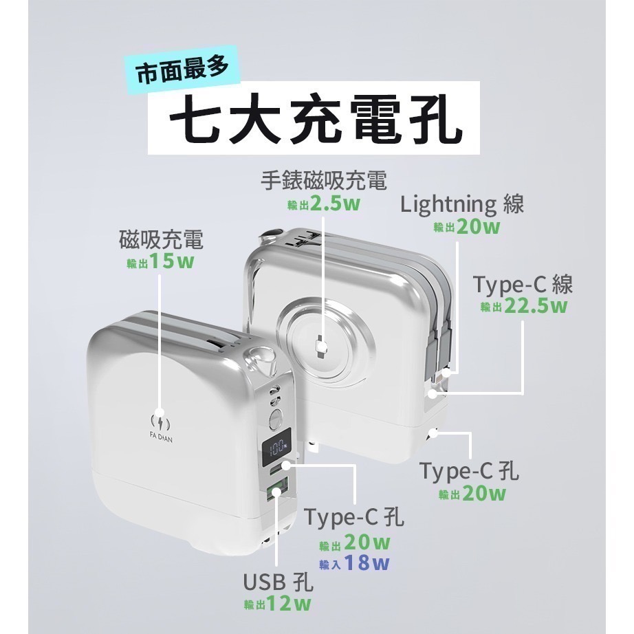 FADIAN發電 分離式磁吸行動電源-細節圖7