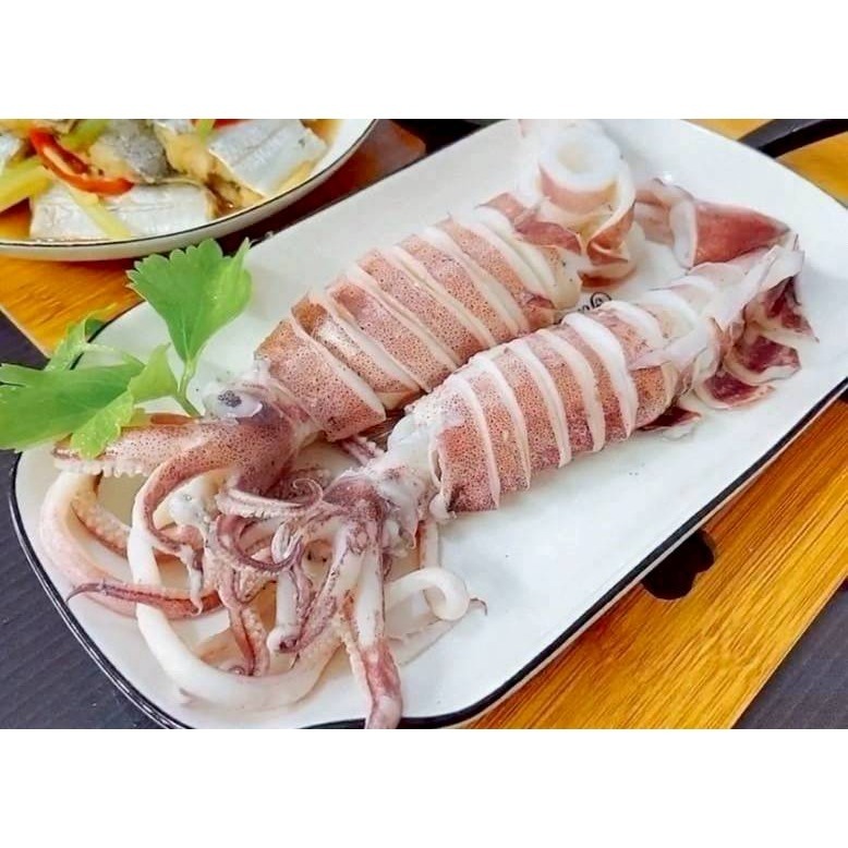 【極海鮮八號鋪】熟凍鮮Q魷魚冰卷-250G /尾（解凍即食）露營烤肉-細節圖9