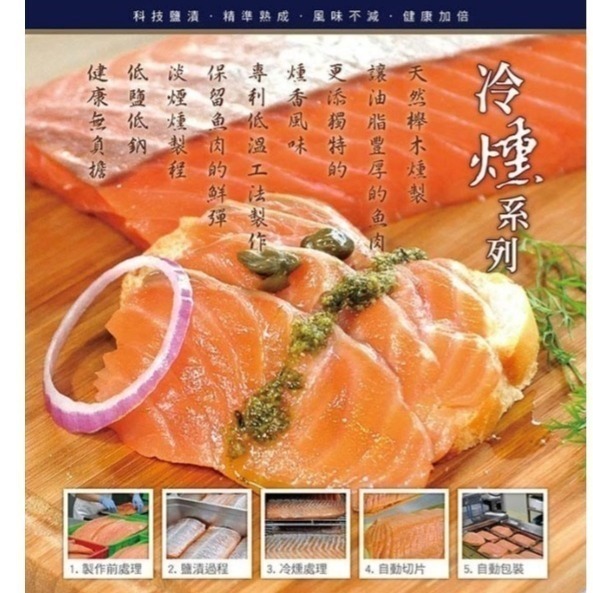 【極海鮮八號鋪】冷燻鮭魚切片 100G±5%/包🏆星級飯店認證的知名大品牌🏆解凍即食，可以搭配洋蔥滴上檸檬汁🍋-細節圖5