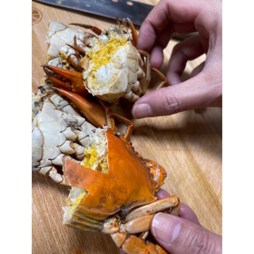 【極海鮮八號鋪】熟凍緬甸紅蟳，170-210g/隻，🍁秋之饗宴-濃香蟹黃-海洋鮮甜-細節圖9
