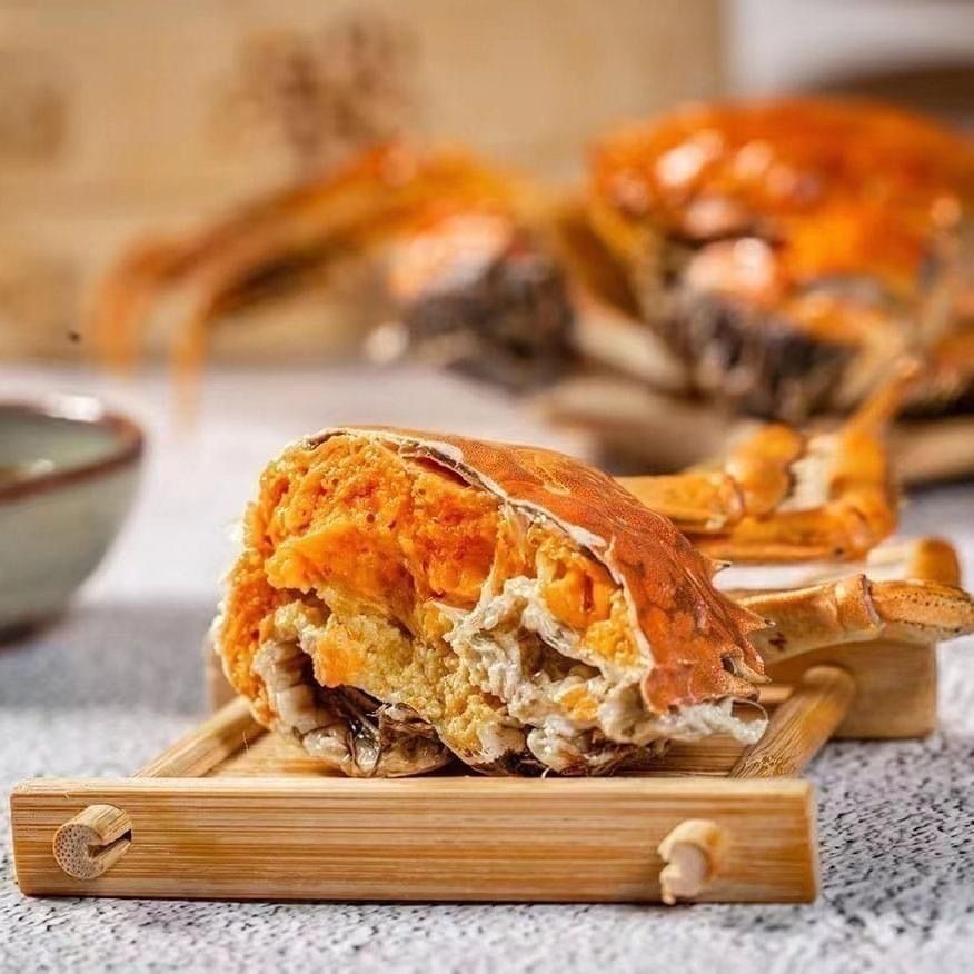 【極海鮮八號鋪】江蘇大閘蟹預購11/19月開始到貨，爆膏A+等級，有公蟹跟母蟹可選，每滿5隻送吃蟹工具組-細節圖3