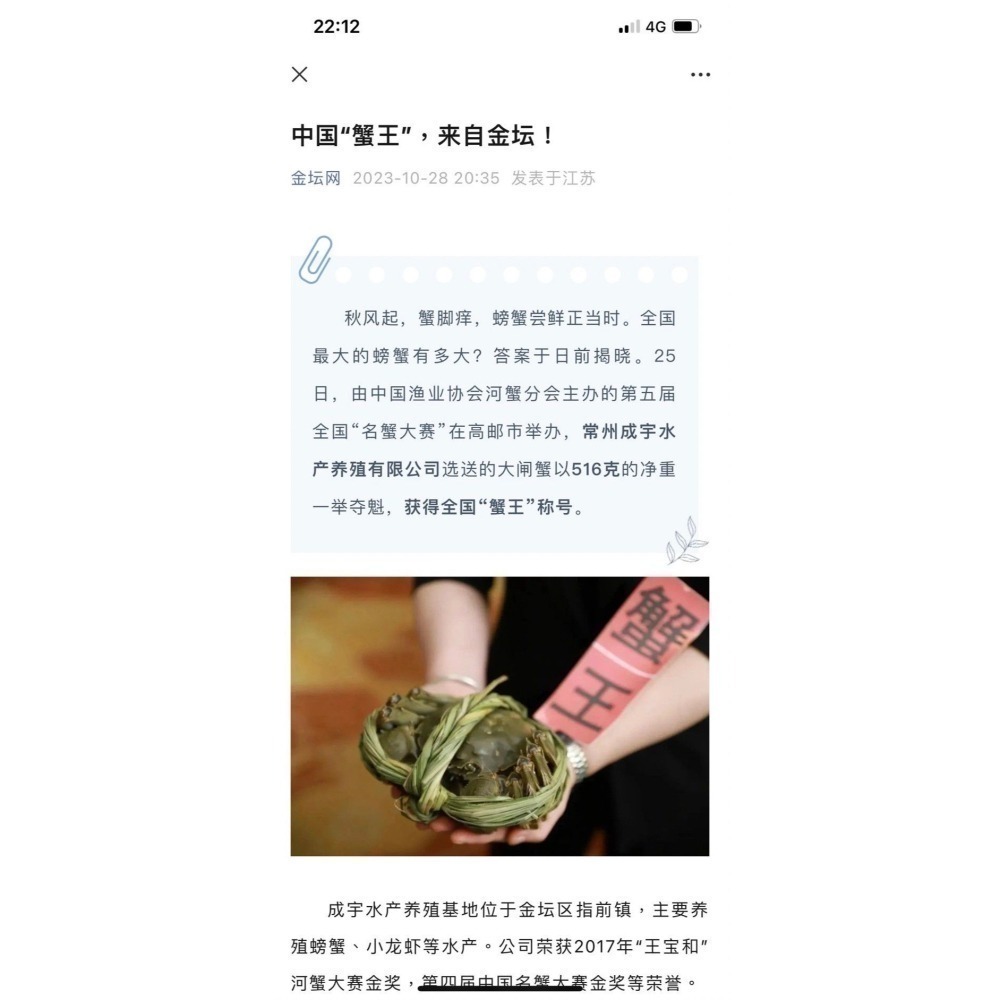 【極海鮮八號鋪】正江蘇大閘蟹(公蟹)-特級-11/7放行出貨-蟹肉厚鮮甜，蟹黃蟹膏濃郁-細節圖10