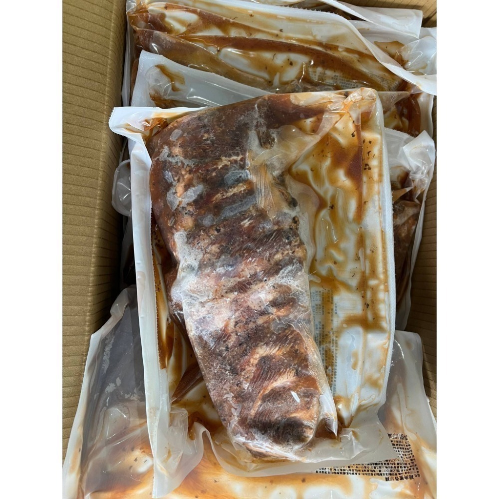 【極海鮮八號鋪】蜜汁豬肋排1000g±5%/包，帶骨、多汁的特殊口感，入口鮮嫩噴香，年菜、聚餐、露營烤肉-細節圖7