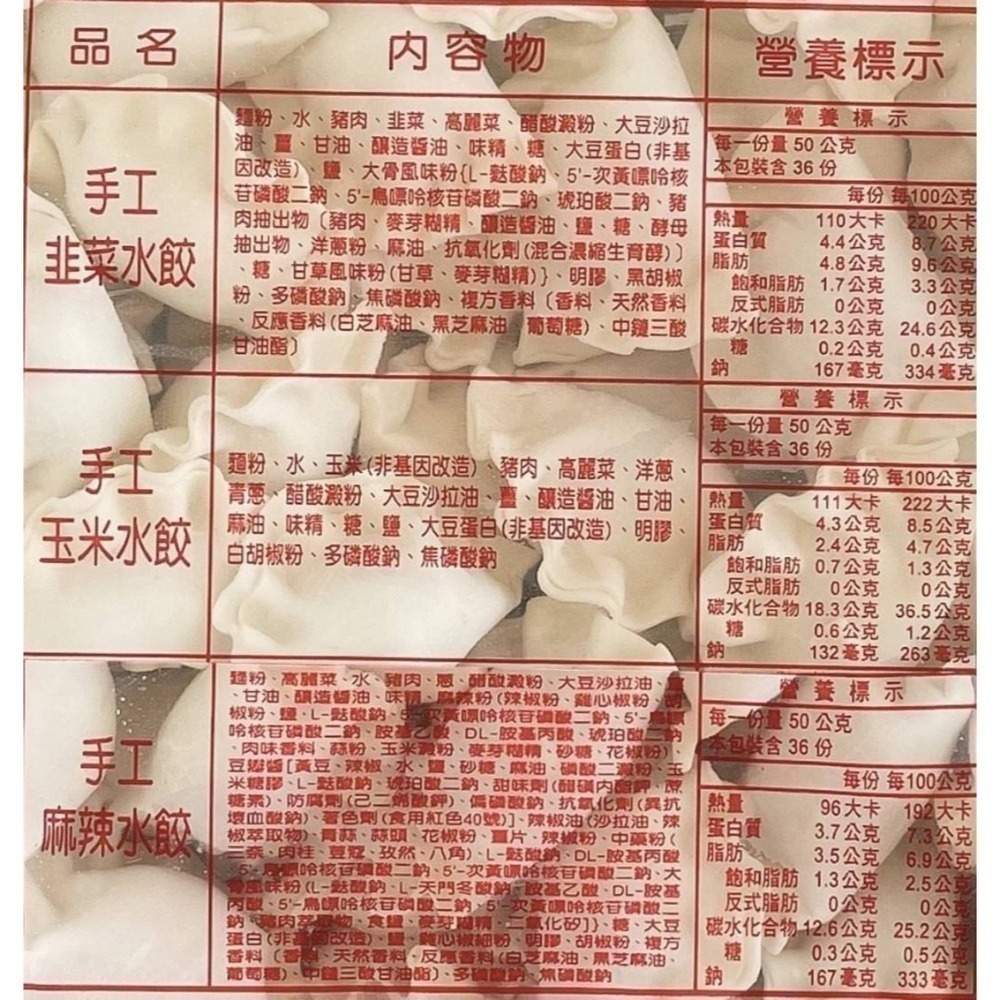 【極海鮮八號鋪】禾家香水工水餃，玉米/韭菜/麻辣/高麗菜/泡菜/香菜-共6種口味，好吃又方便-細節圖4