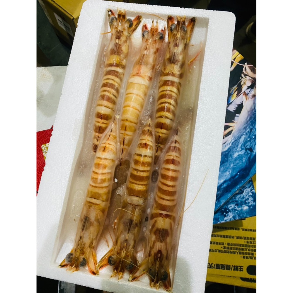 【極海鮮八號鋪】3P-6P大尾明蝦，長度約18-20公分，厚度約1個指節，年節送禮-細節圖2