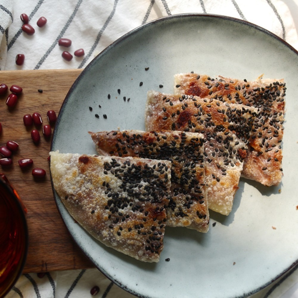 【極海鮮八號鋪】杰哥水餃X日光豆漿 萬丹紅豆/香濃青蔥鍋餅，上海餐廳必點，經典中式甜點，外脆內軟，餅皮越嚼越香-細節圖5