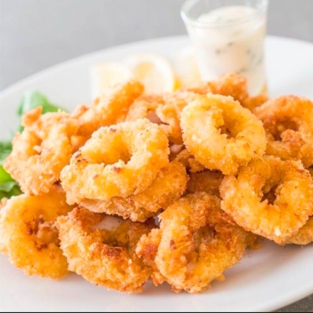 【極海鮮八號鋪】裹粉酥炸魷魚圈500g/1公斤-已經調味好，想吃丟氣炸鍋，好吃又方便💯-細節圖2