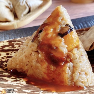 【極海鮮八號鋪】古早味肉粽(北部粽)，180g*5粒/包，傳統古早味北部粽，使用台灣濁水溪優質長糯米，佐以獨門醬汁拌入-細節圖2