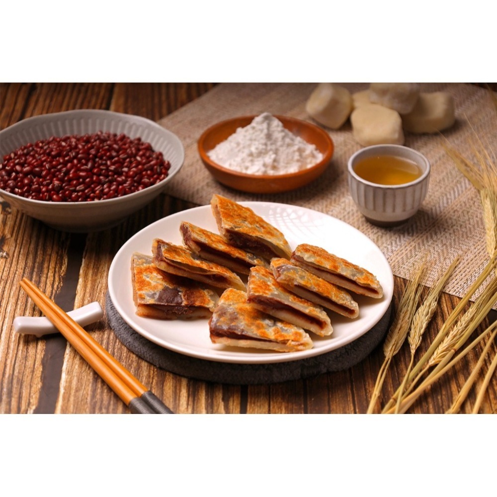 【極海鮮八號鋪】朱記 紅豆煎餅550公克(5片/包).內餡軟Q香酥，甜而不膩，經典不敗的傳統滋味-細節圖2