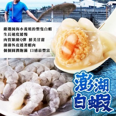 【極海鮮八號鋪】【澎湖驚世大餛飩】150g/10顆/盒｜白蝦/花枝/干貝三口味任選，純淨海域，手工包製海味餛飩-細節圖3