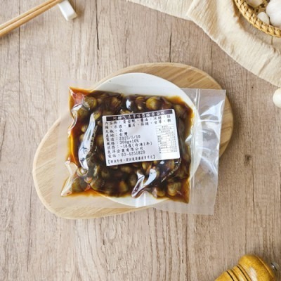 【極海鮮八號鋪】古早味醬醃黃金蜆(鹹蜆仔)300g/包-退冰即食-秘制辛香醬料醃漬入味，肉質鮮甜.醬油濃郁~-細節圖4