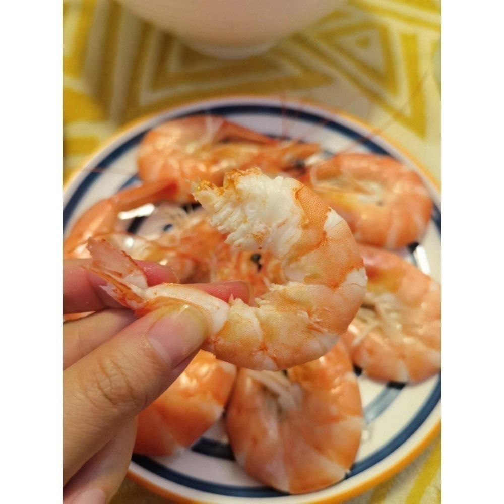 【極海鮮八號鋪】*社群8月特價* 巴拿馬小紅帽活凍白蝦600g /盒✔高蛋白✔低熱量-細節圖2