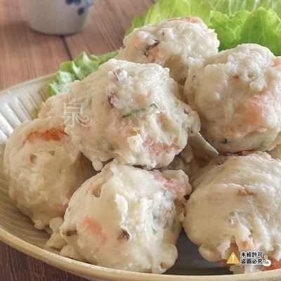 【極海鮮八號鋪】鮑魚草蝦丸 580g/包（約10顆），草蝦+鮑魚，爆料系丸子！嚴選Q彈草蝦仁與細嫩鮑魚丁手工拌打-細節圖5