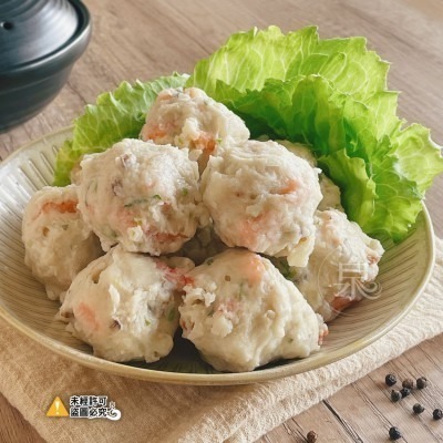 【極海鮮八號鋪】鮑魚草蝦丸 580g/包（約10顆），草蝦+鮑魚，爆料系丸子！嚴選Q彈草蝦仁與細嫩鮑魚丁手工拌打-細節圖6