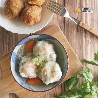 【極海鮮八號鋪】鮑魚草蝦丸 580g/包（約10顆），草蝦+鮑魚，爆料系丸子！嚴選Q彈草蝦仁與細嫩鮑魚丁手工拌打-細節圖8