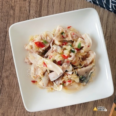 【極海鮮八號鋪】蒜香鯊魚嘴肉 200 g，滑Q膠質，去刺無腥，退冰即食涼拌佳品-細節圖3